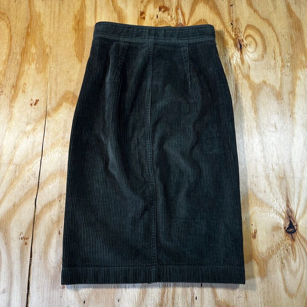 Wilfred Free By Aritzia Hunter Green Corduroy Zip-Front Midi Skirt - Size 00